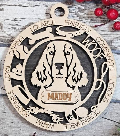 Customizable English Springer Spaniel Ornament