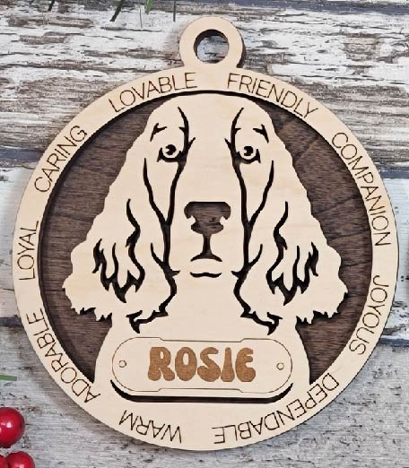 Customizable English Springer Spaniel Ornament