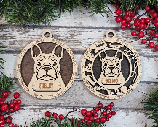 Customizable French Bulldog Ornament