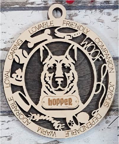 Customizable German Shepard Ornament