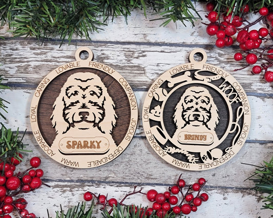 Customizable Goldendoodle Ornament