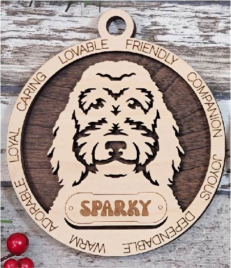 Customizable Goldendoodle Ornament