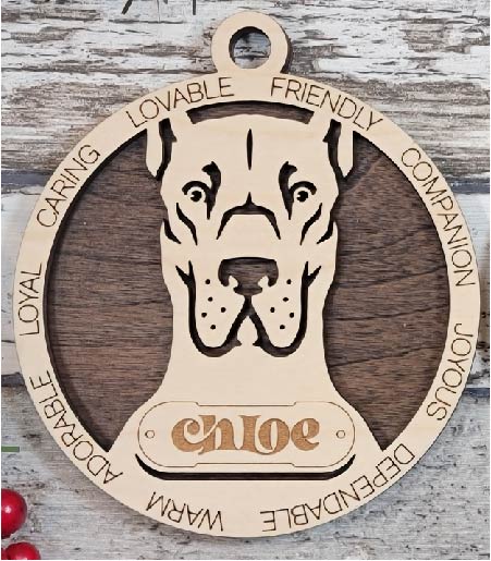 Customizable Great Dane Ornament