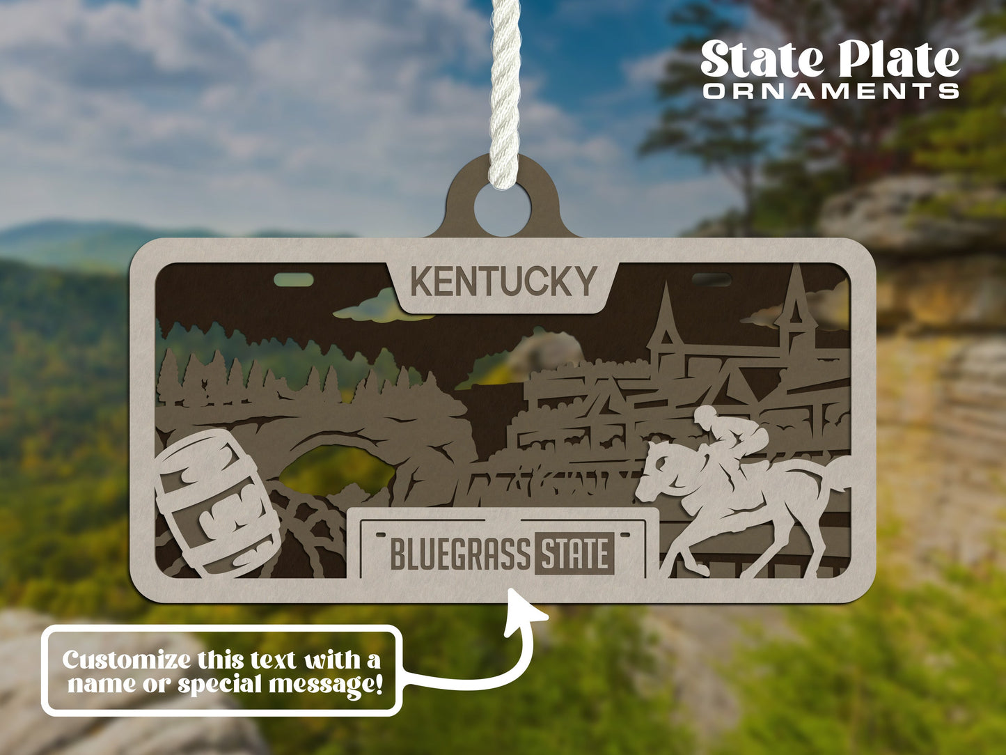 Customizable Kentucky Ornament