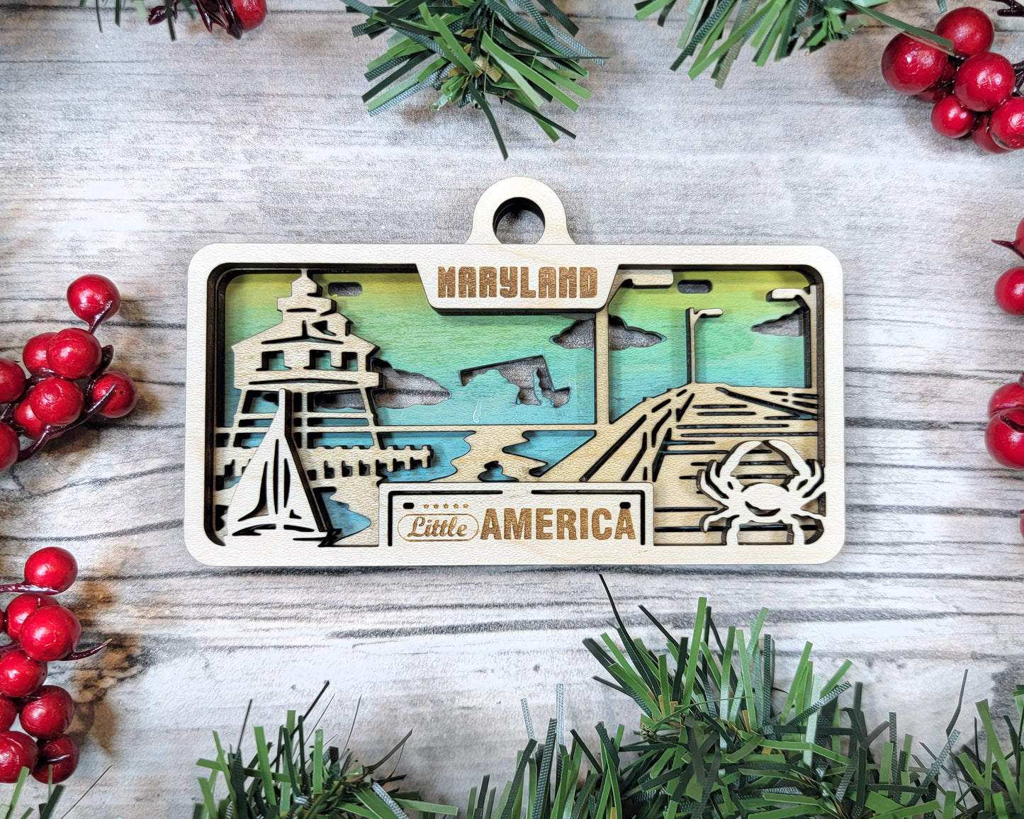 Customizable Maryland Ornament