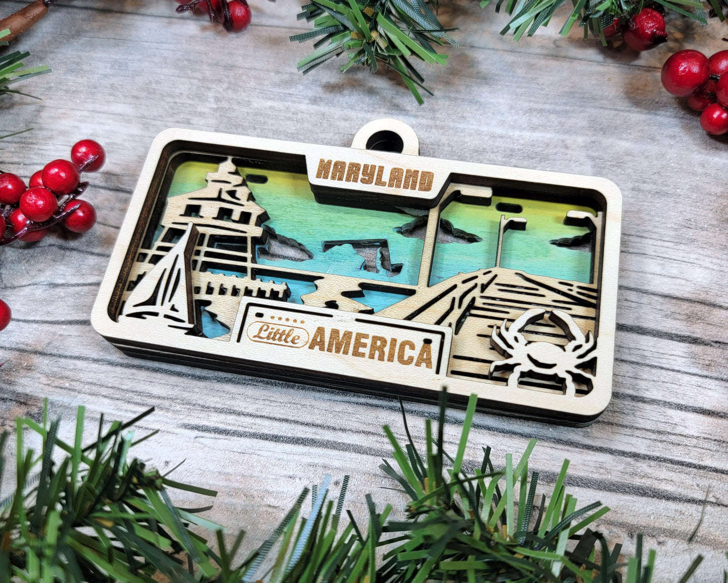 Customizable Maryland Ornament