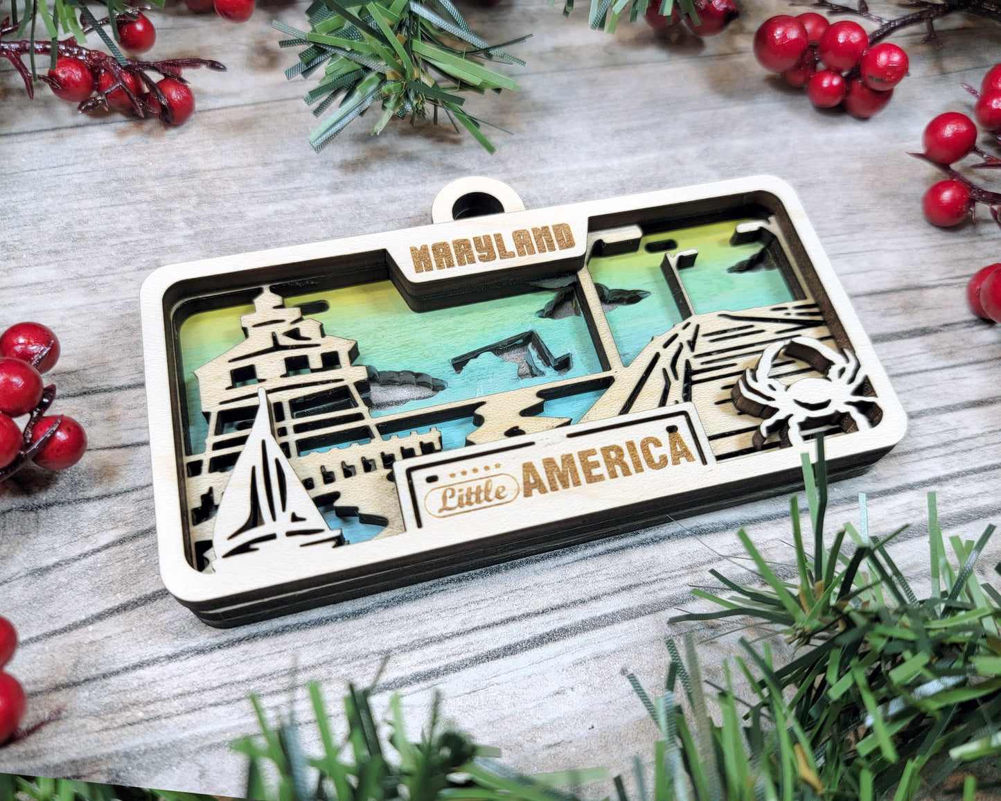 Customizable Maryland Ornament