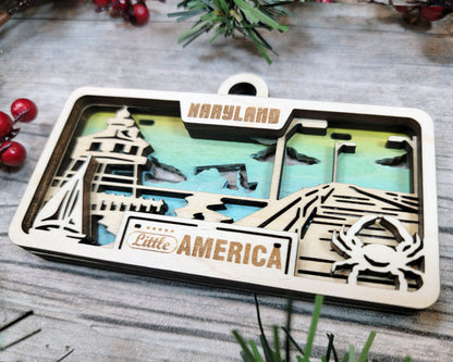 Customizable Maryland Ornament