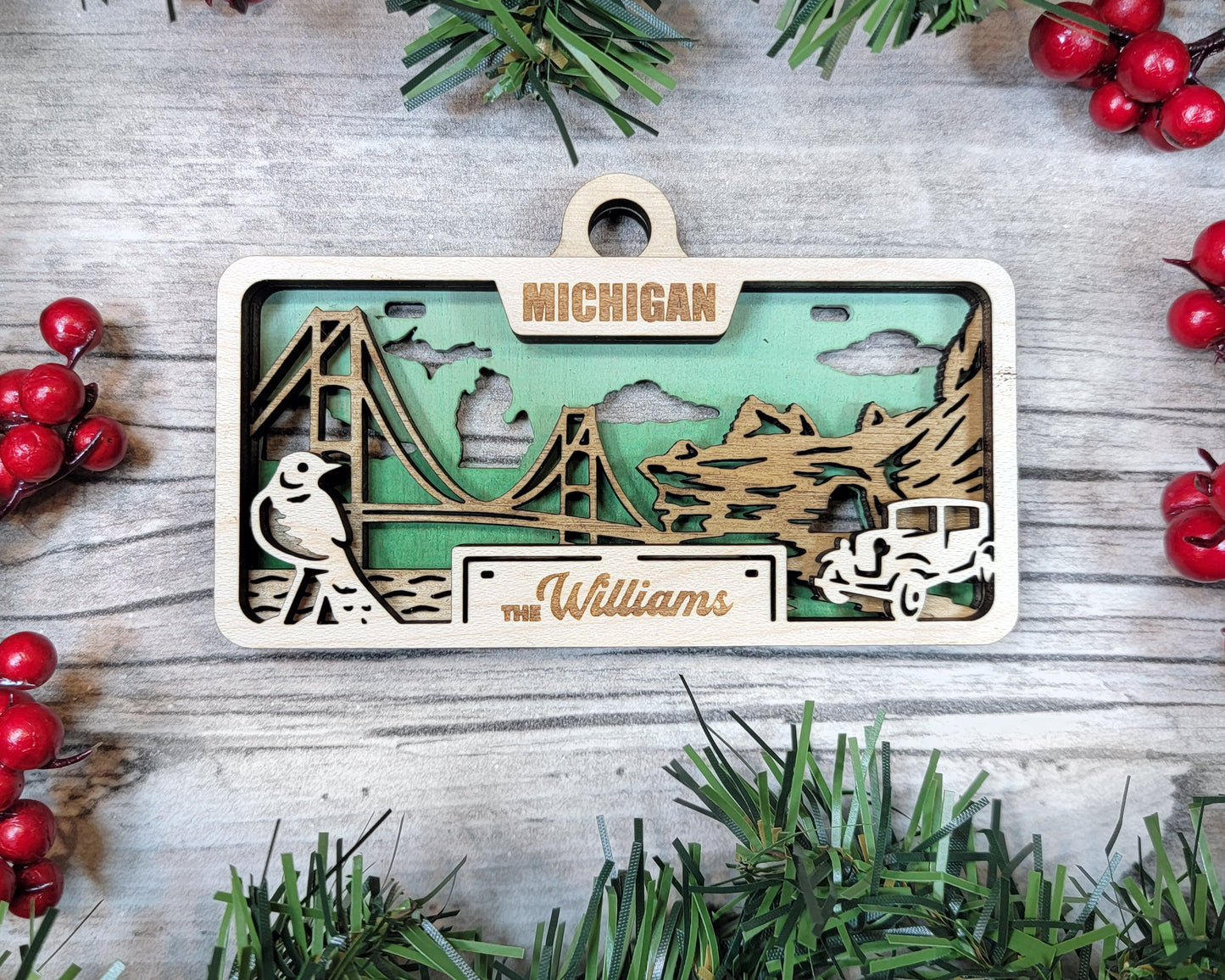 Customizable Michigan Ornament