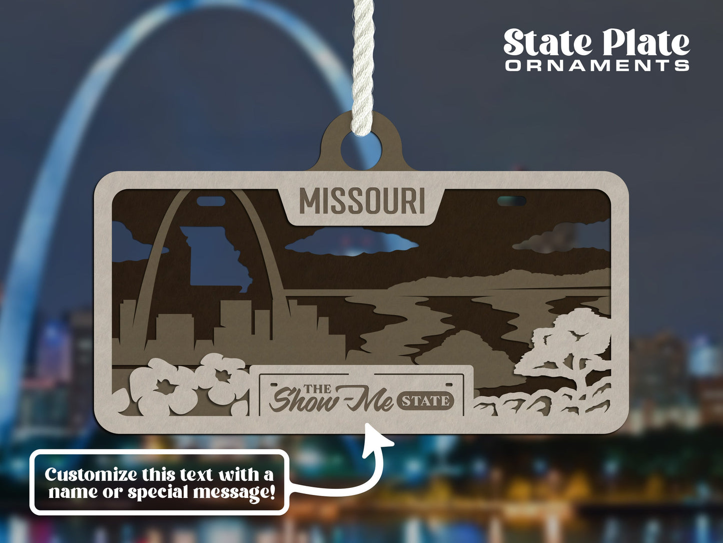 Customizable Missouri Ornament