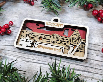 Customizable Mississippi Ornament