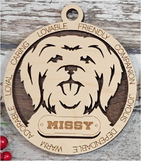 Customizable Maltese Ornament