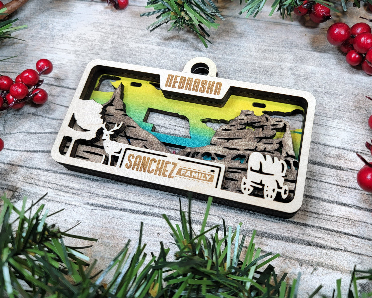 Customizable Nebraska Ornament