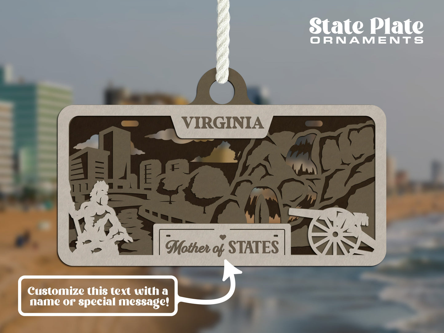 Customizable Virginia Ornament