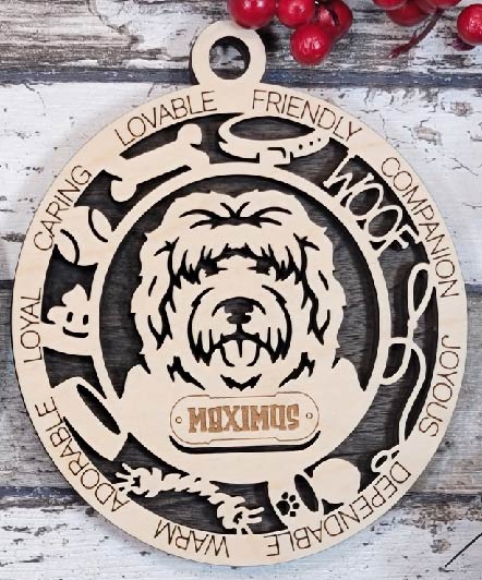 Customizable Old English Sheepdog Ornament