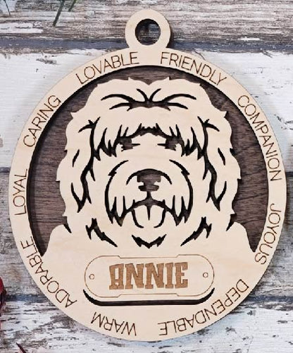 Customizable Old English Sheepdog Ornament