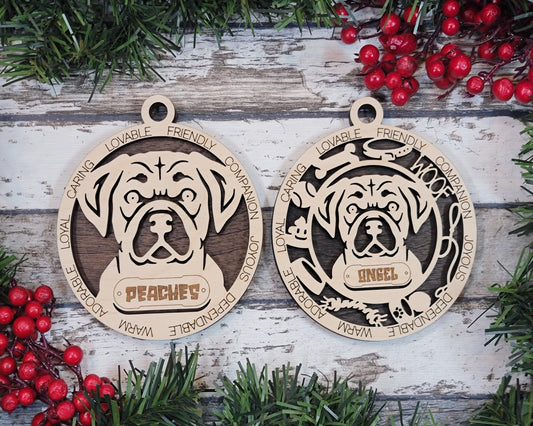 Customizable Puggle Ornament