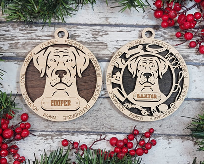 Customizable Rhodesian Ridgebak Ornament