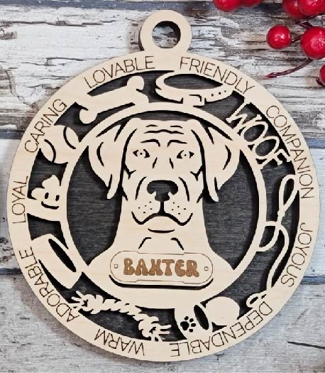 Customizable Rhodesian Ridgebak Ornament