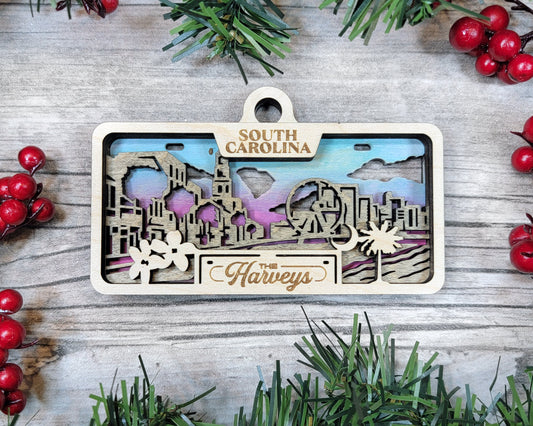 Customizable South Carolina Ornament