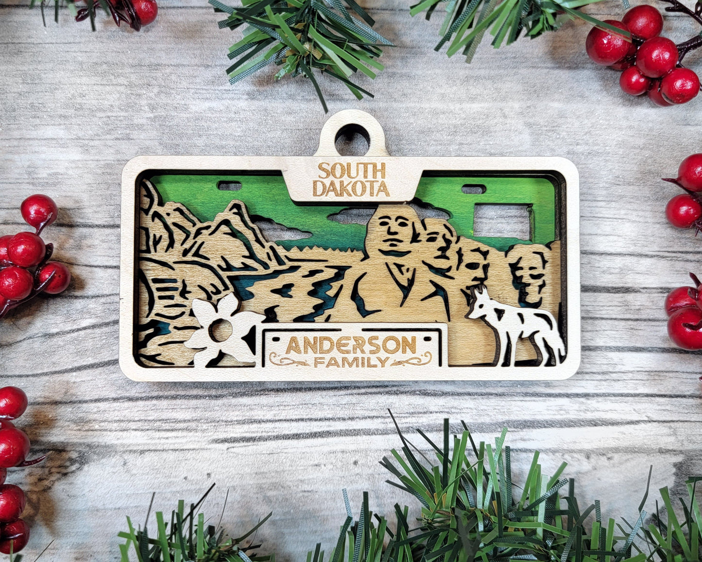 Customizable South Dakota Ornament