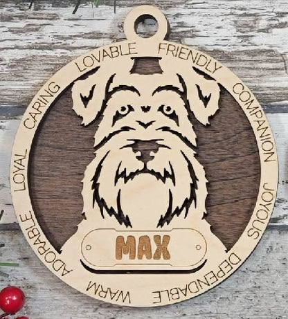 Customizable Schnauzer Ornament