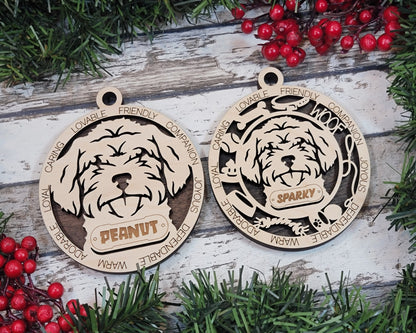 Customizable Schnauzer Doodle Ornament