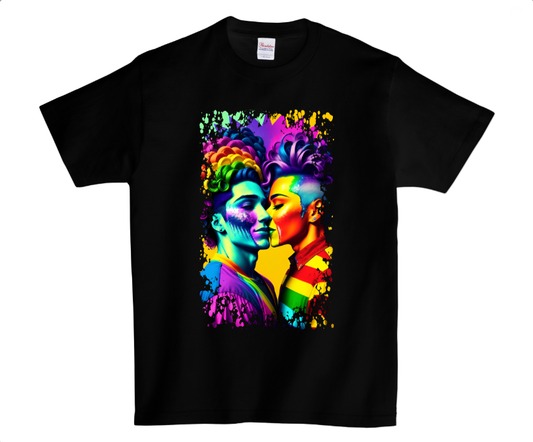 Shaka Brands | Graphic Tee's | Pride Color Splash Crew Neck T-Shirt, Black
