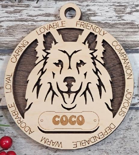 Customizable Shetland Sheepdog Ornament