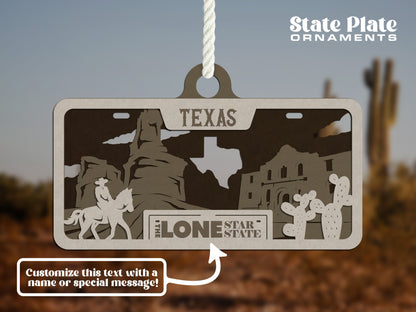 Customizable Texas Ornament