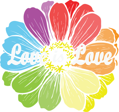 Love is Love LGBTQ Rainbow Style Flower Hoodie