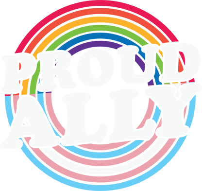 Black Proud Ally Pride Hoodie