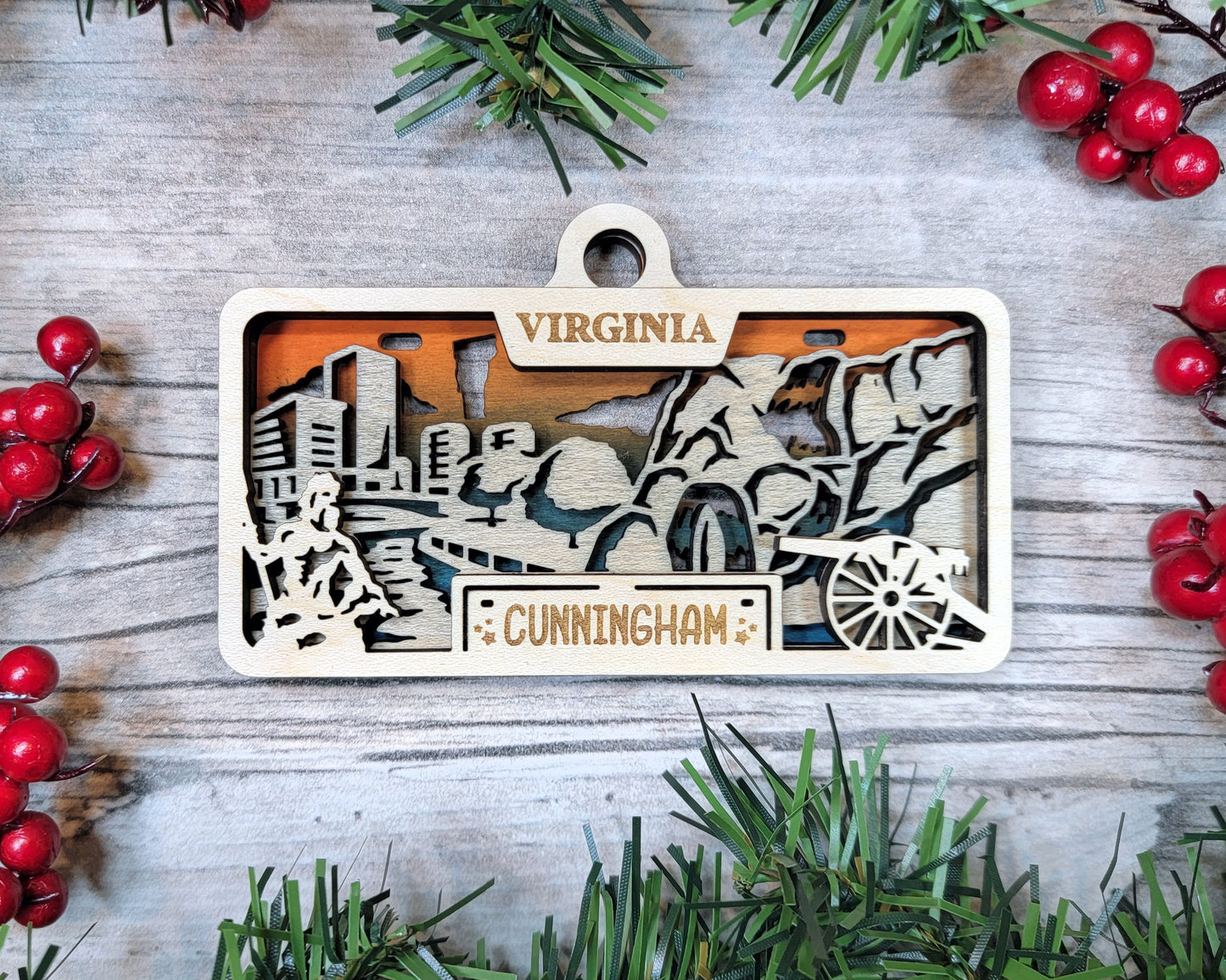 Customizable Virginia Ornament