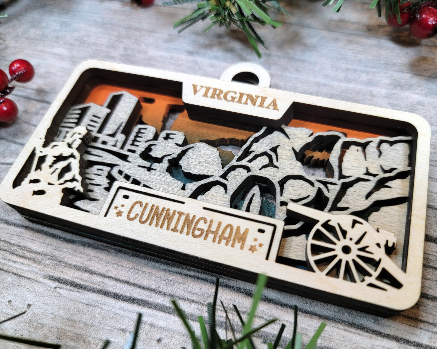 Customizable Virginia Ornament