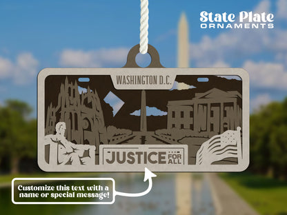 Customizable Washington D.C. Ornament