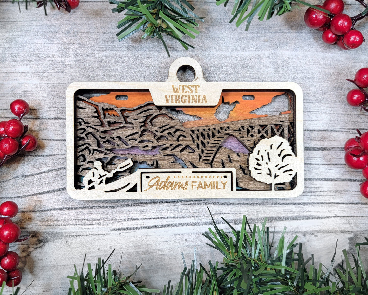 Customizable West Virginia Ornament