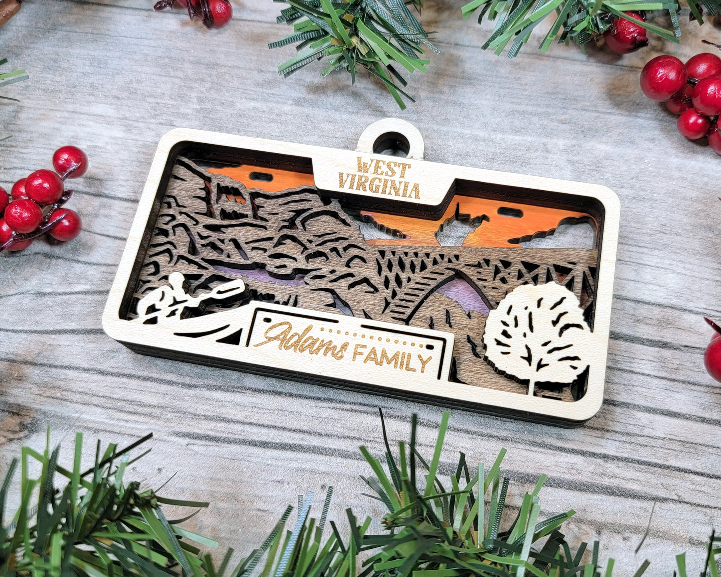 Customizable West Virginia Ornament