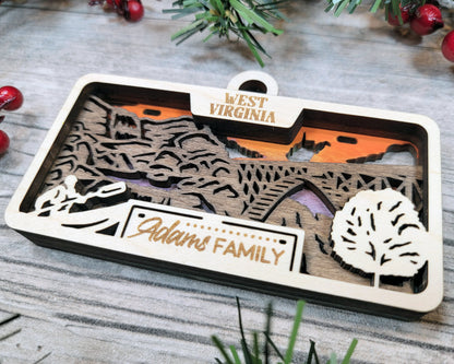 Customizable West Virginia Ornament