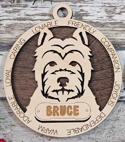 Customizable West Highland Terrier Ornament