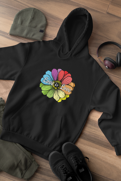 Love is Love LGBTQ Rainbow Style Flower Hoodie