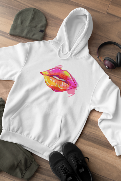 White LGBTQ Lips hoodie