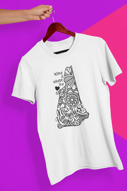 Shaka Brands | Graphic Tee's | New Hampshire Mandala Crew Neck T-Shirt