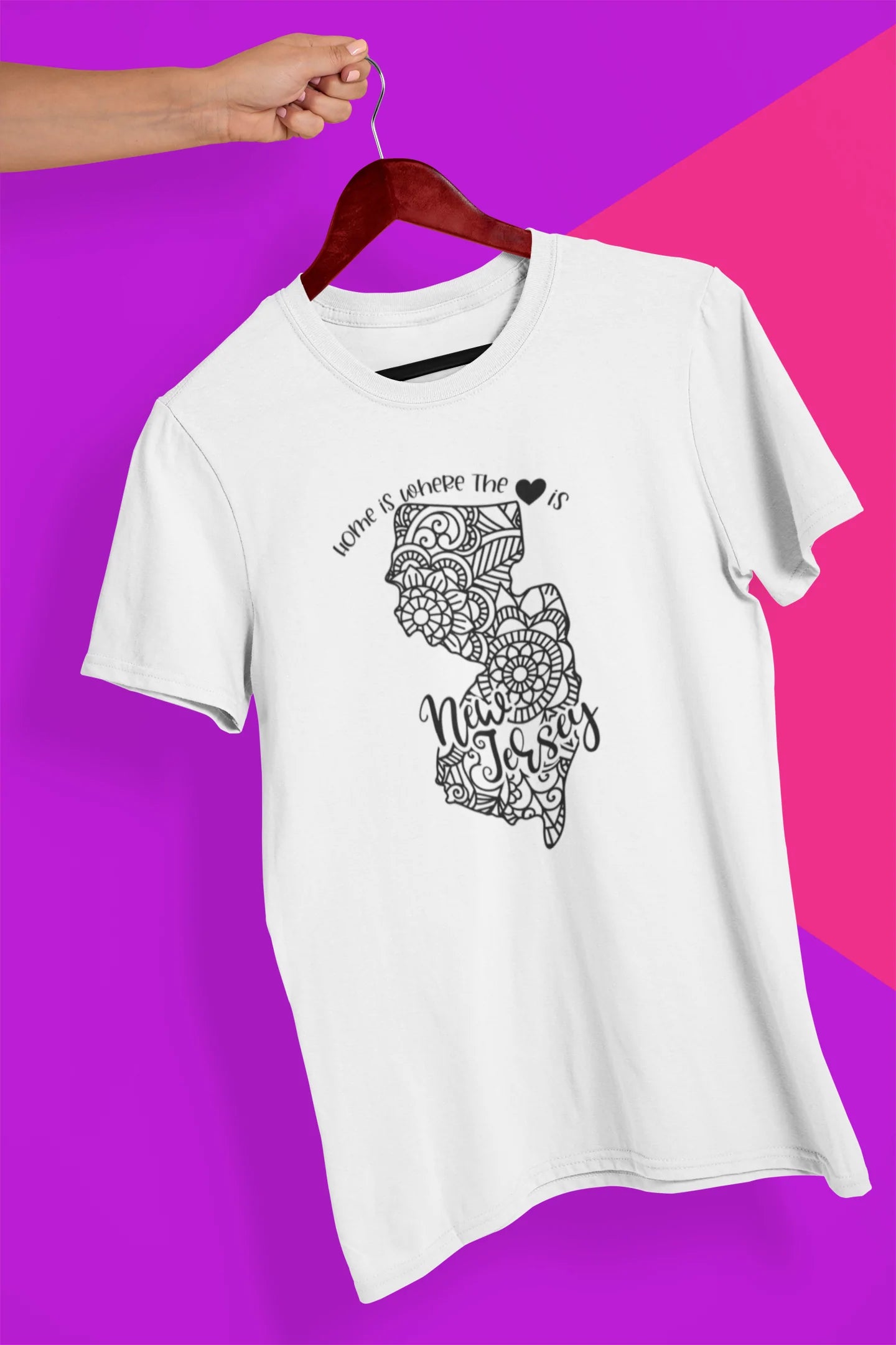Shaka Brands | Graphic Tee's | New Jersey Mandala Crew Neck T-Shirt