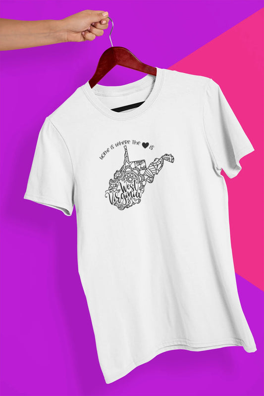Shaka Brands | Graphic Tee's | West Virginia Mandala Crew Neck T-Shirt