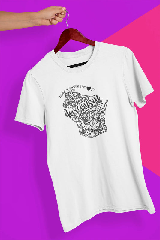 Shaka Brands | Graphic Tee's | Wisconsin Mandala Crew Neck T-Shirt