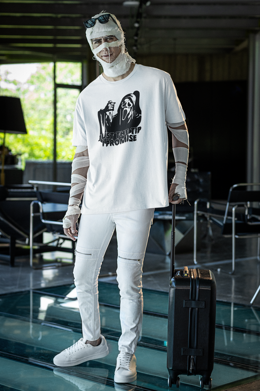 Shaka Brands | Graphic Tee's | Scream "Just the Tip, I Promise" Crew neck T-Shirt