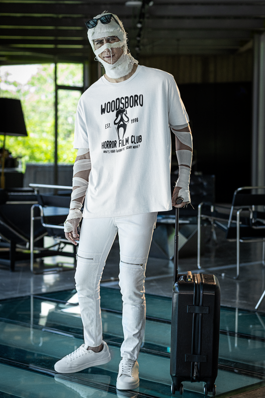 Shaka Brands | Graphic Tee's | Scream Woodsboro Horror Film Club Crew neck T-Shirt