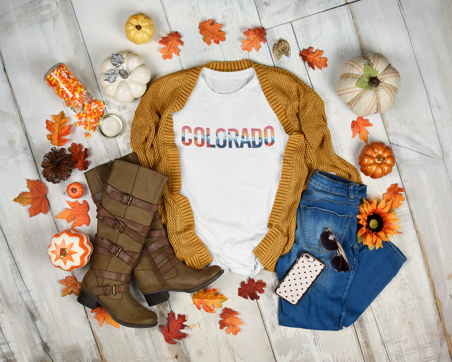 Colorado Mountains Crew Neck T-Shirt